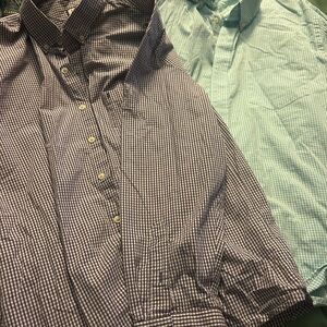 Izod Casual Button Down Shirts Blue and Purple